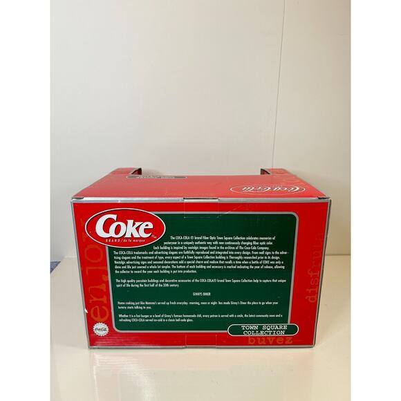 Coca-Cola Town Square 2002 Ginny’s Diner Lighted Building NIB - Picture 3 of 5